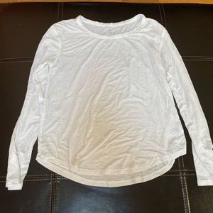 American Eagle white easy fit long sleeve T-shirt